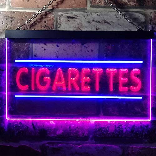 Cigarettes Dual LED Neon Light Sign